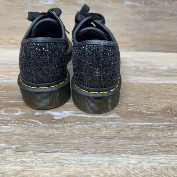 Dr. Martens 1461 Farrah Black Chunky Glitter Oxford Shoes Women's Size 7 - Picture 3 of 7